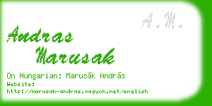 andras marusak business card